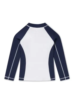 Boardies Apparel White And Navy Rash Guard